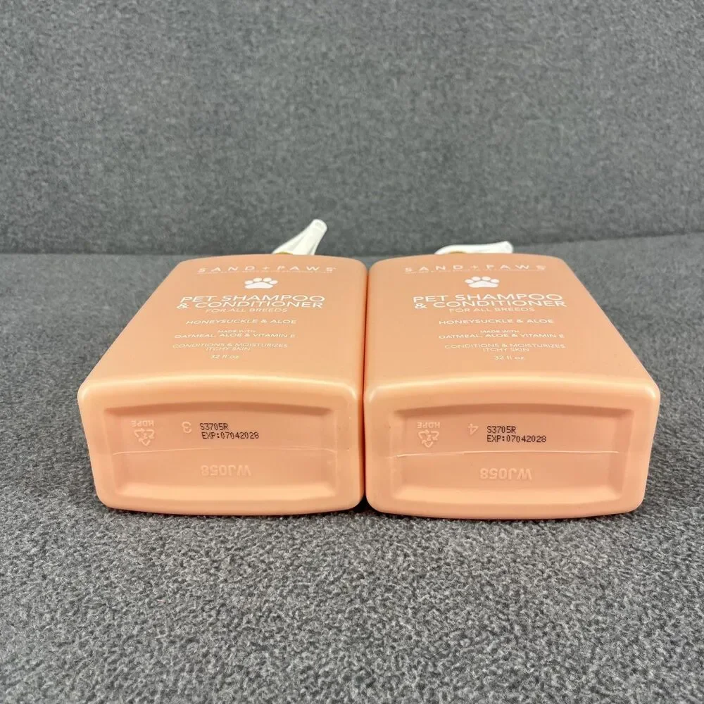 2x Sand + Paws Honeysuckle & Aloe Pet Shampoo & Conditioner 32 fl oz‎